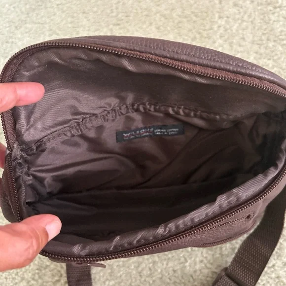 Vintage Wilson’s Genuine Leather Fanny Pack Belt Bag Brown NEW - Picture 6 of 10